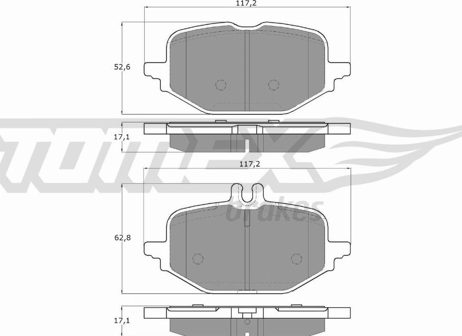 TOMEX brakes TX 60-53 - Set placute frana,frana disc aaoparts.ro