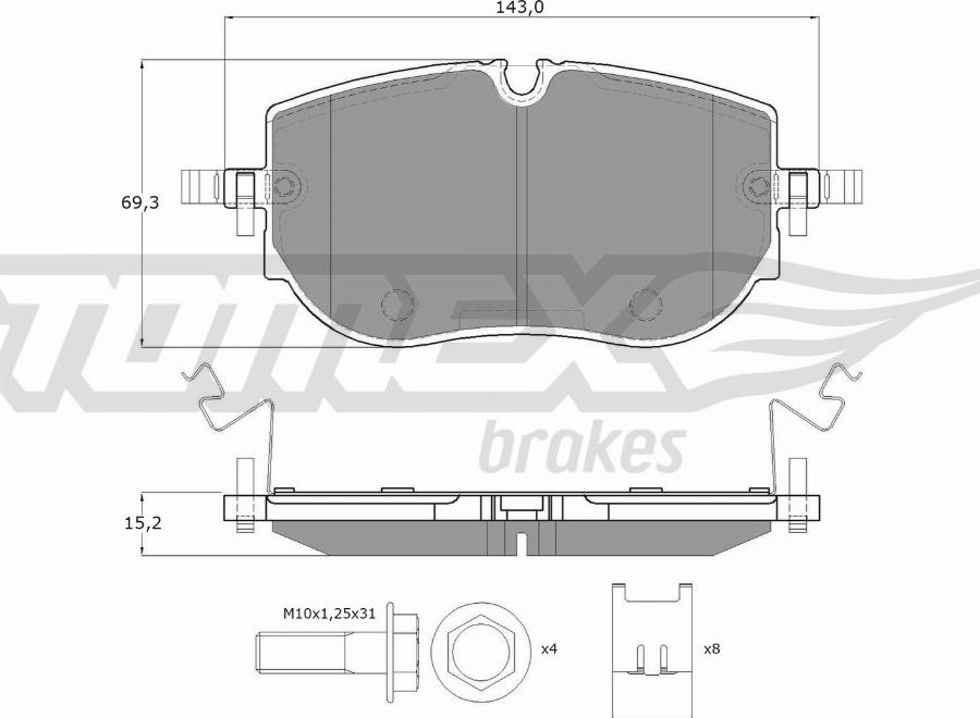 TOMEX brakes TX 60-65 - Set placute frana,frana disc aaoparts.ro
