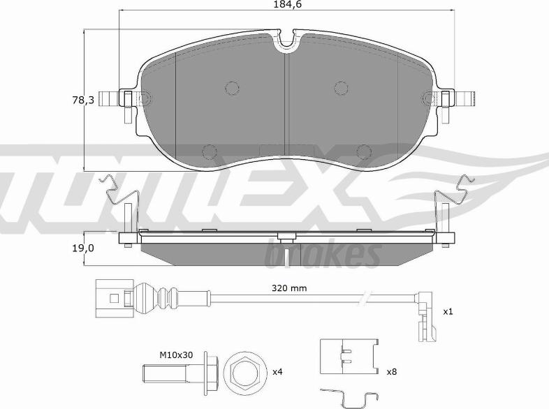 TOMEX brakes TX 60-00 - Set placute frana,frana disc aaoparts.ro