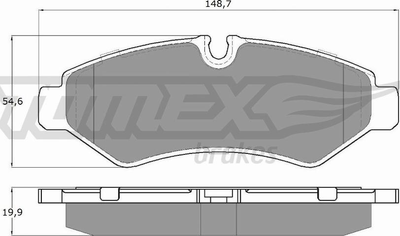 TOMEX brakes TX 19-51 - Set placute frana,frana disc aaoparts.ro