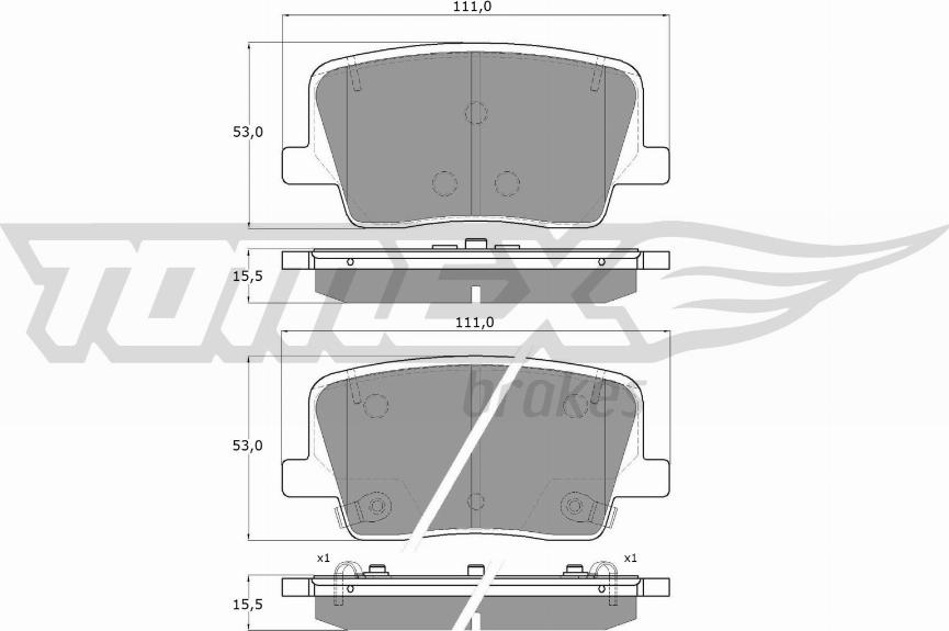 TOMEX brakes TX 19-88 - Set placute frana,frana disc aaoparts.ro