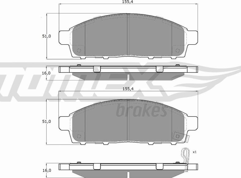 TOMEX brakes TX 19-31 - Set placute frana,frana disc aaoparts.ro