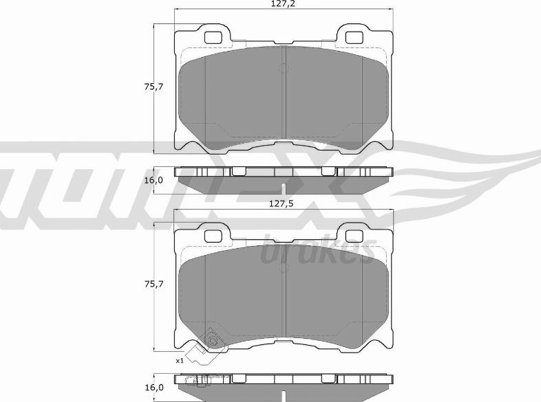 TOMEX brakes TX 19-38 - Set placute frana,frana disc aaoparts.ro