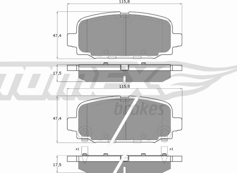 TOMEX brakes TX 19-79 - Set placute frana,frana disc aaoparts.ro