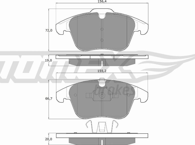 TOMEX brakes TX 14-47 - Set placute frana,frana disc aaoparts.ro