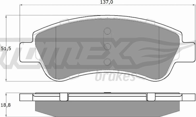 TOMEX brakes TX 14-64 - Set placute frana,frana disc aaoparts.ro