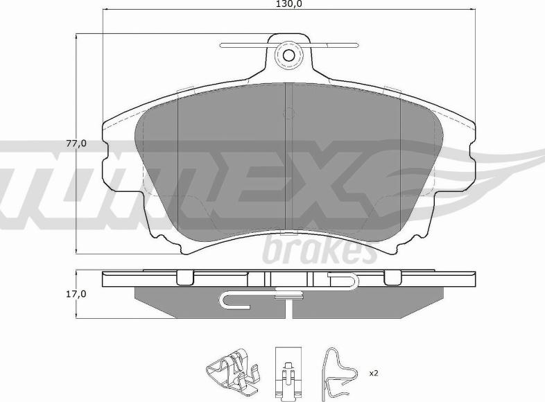 TOMEX brakes TX 14-03 - Set placute frana,frana disc aaoparts.ro