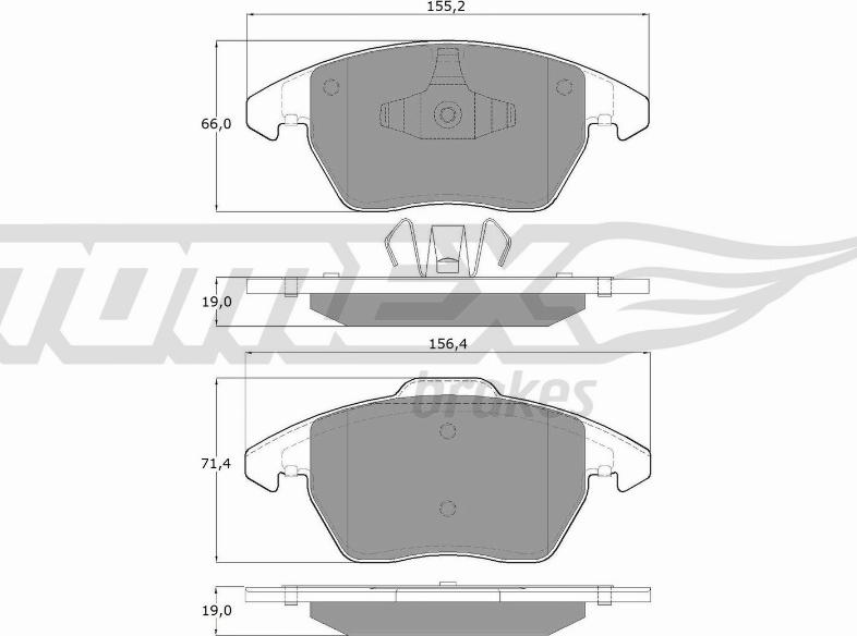 TOMEX brakes TX 14-38 - Set placute frana,frana disc aaoparts.ro