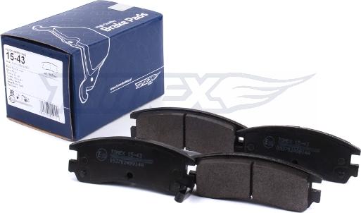 TOMEX brakes TX 15-43 - Set placute frana,frana disc aaoparts.ro