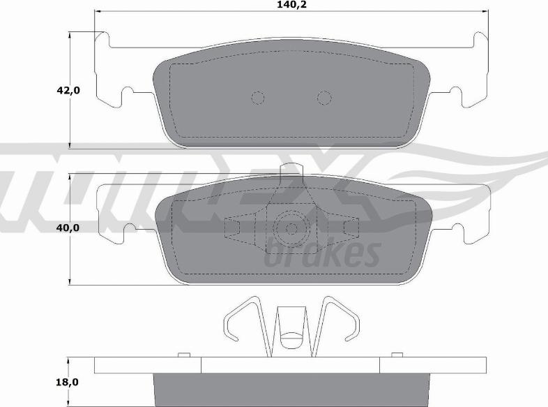 TOMEX brakes TX 16-94 - Set placute frana,frana disc aaoparts.ro