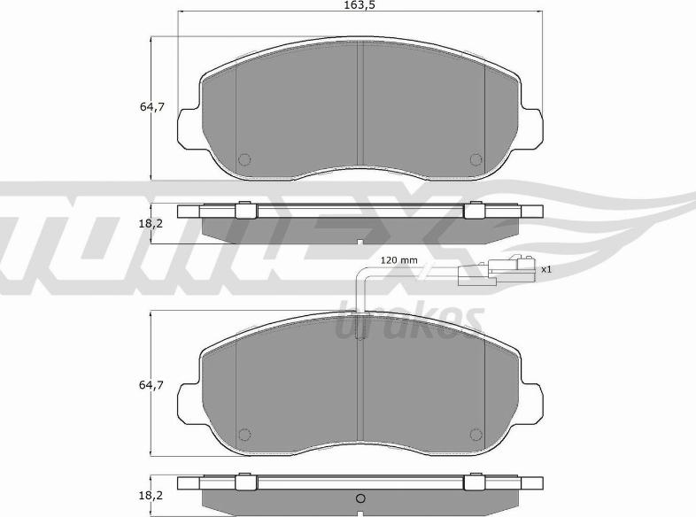 TOMEX brakes TX 16-40 - Set placute frana,frana disc aaoparts.ro