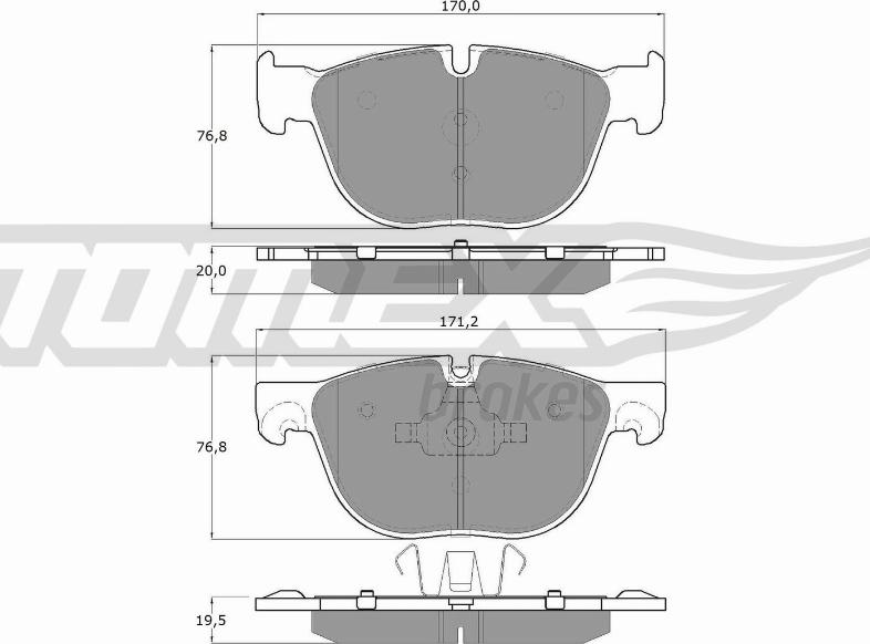 TOMEX brakes TX 16-68 - Set placute frana,frana disc aaoparts.ro
