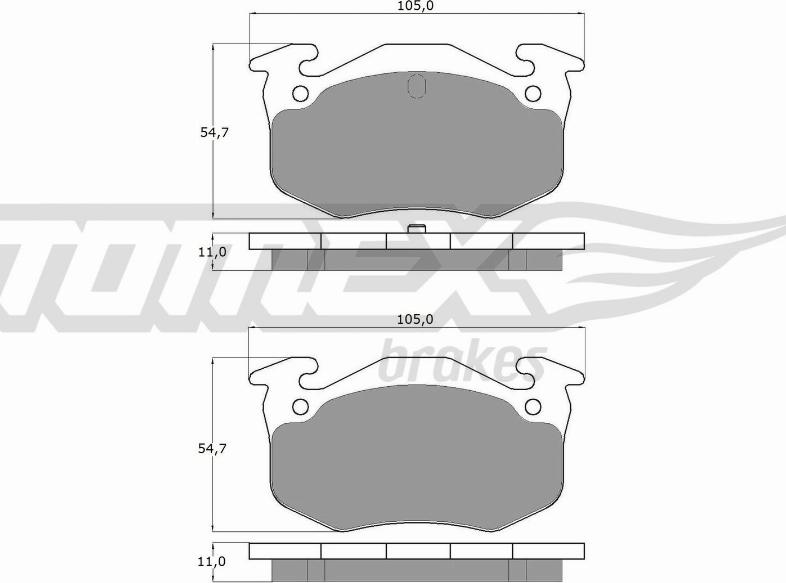 TOMEX brakes TX 10-502 - Set placute frana,frana disc aaoparts.ro