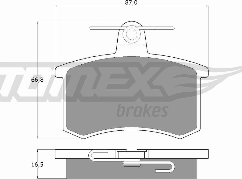TOMEX brakes TX 10-62 - Set placute frana,frana disc aaoparts.ro