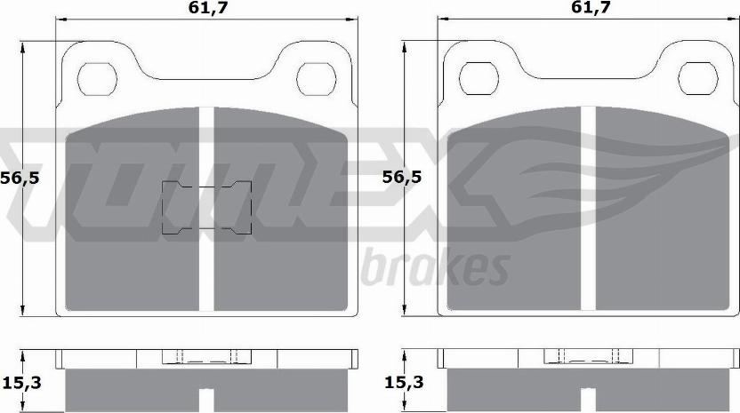 TOMEX brakes TX 10-16 - Set placute frana,frana disc aaoparts.ro