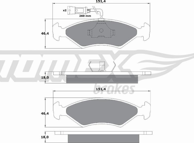 TOMEX brakes TX 10-281 - Set placute frana,frana disc aaoparts.ro