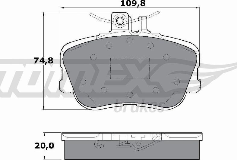TOMEX brakes TX 11-46 - Set placute frana,frana disc aaoparts.ro