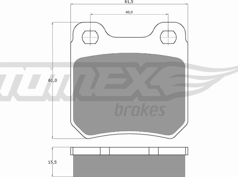 TOMEX brakes TX 11-61 - Set placute frana,frana disc aaoparts.ro