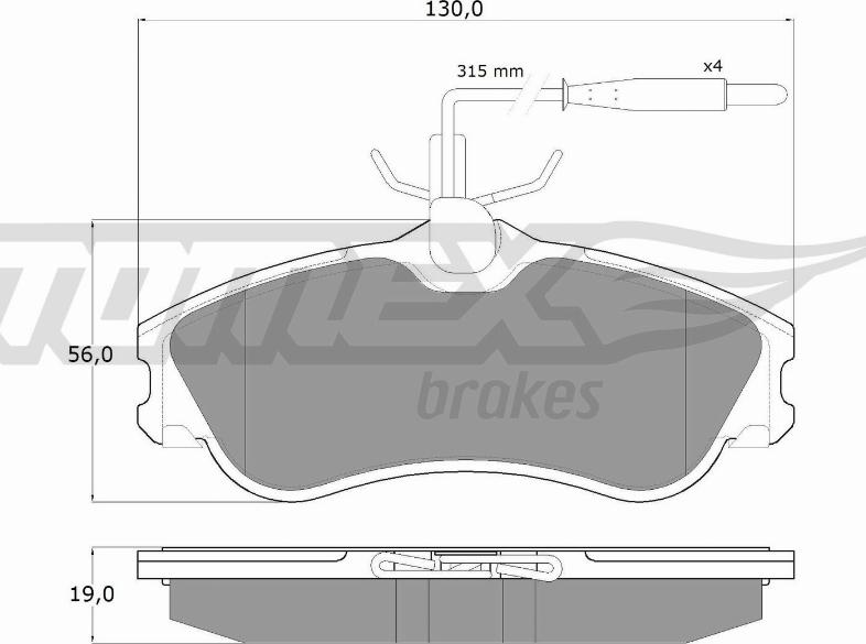 TOMEX brakes TX 11-12 - Set placute frana,frana disc aaoparts.ro