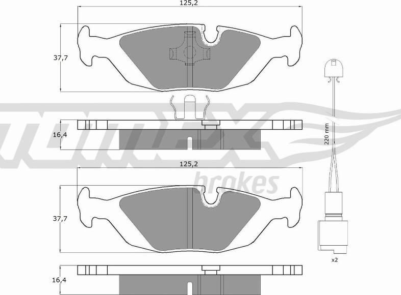 TOMEX brakes TX 11-301 - Set placute frana,frana disc aaoparts.ro