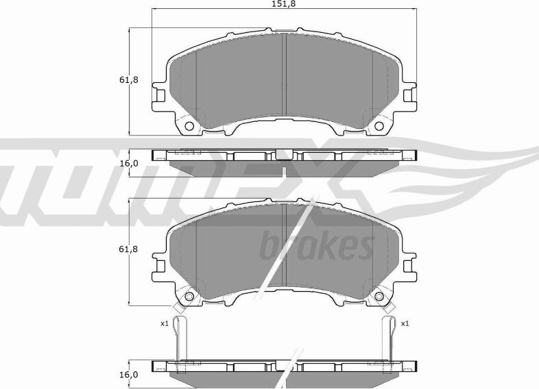 TOMEX brakes TX 18-99 - Set placute frana,frana disc aaoparts.ro