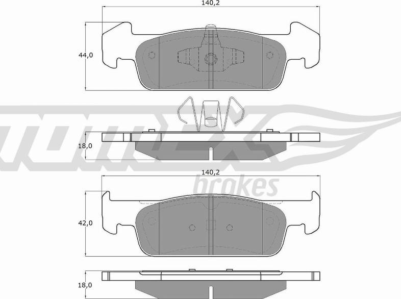 TOMEX brakes TX 18-62 - Set placute frana,frana disc aaoparts.ro