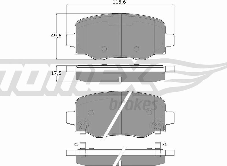 TOMEX brakes TX 18-19 - Set placute frana,frana disc aaoparts.ro