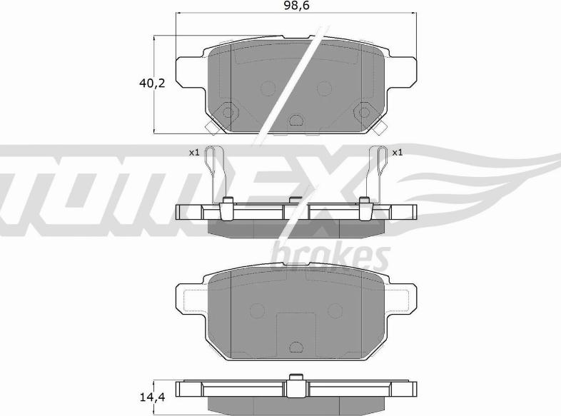 TOMEX brakes TX 18-14 - Set placute frana,frana disc aaoparts.ro