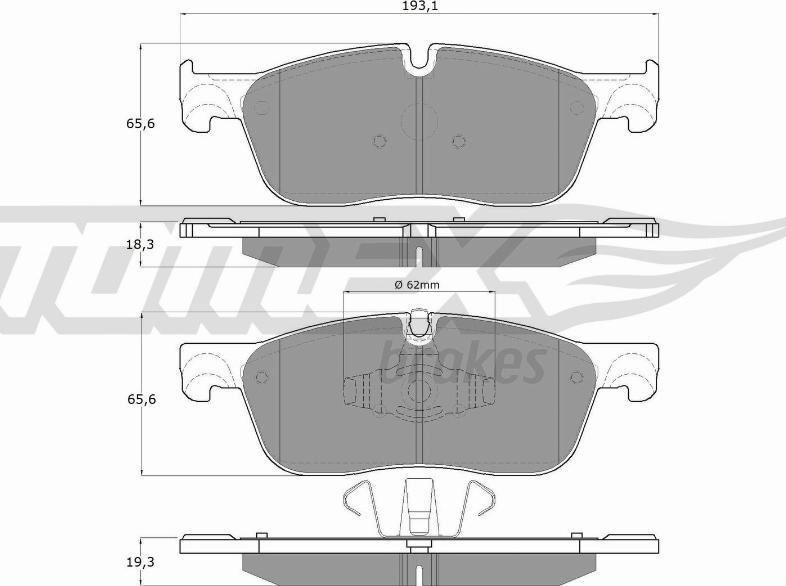 TOMEX brakes TX 18-15 - Set placute frana,frana disc aaoparts.ro