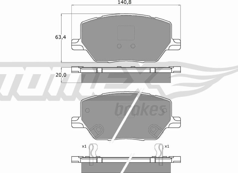 TOMEX brakes TX 18-17 - Set placute frana,frana disc aaoparts.ro
