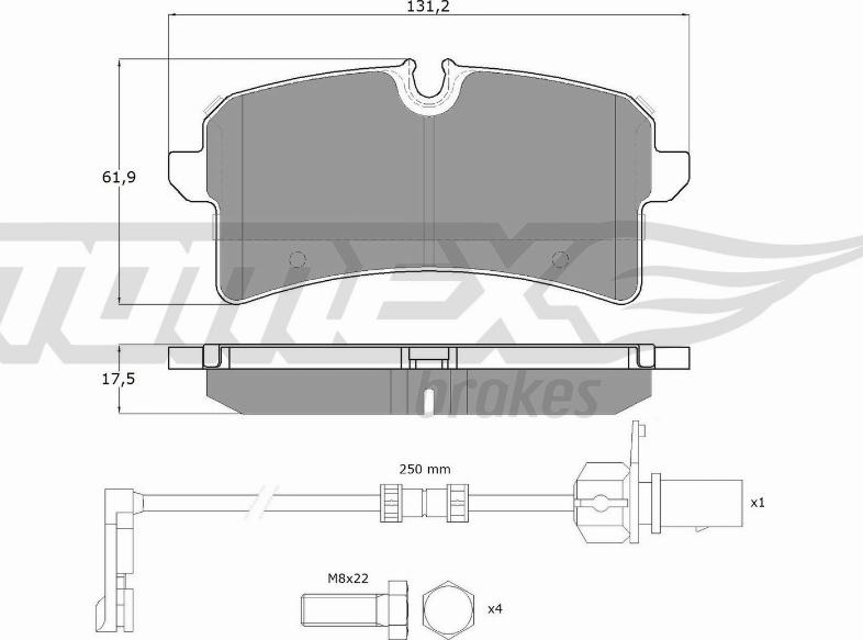 TOMEX brakes TX 18-88 - Set placute frana,frana disc aaoparts.ro