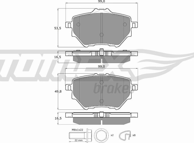 TOMEX brakes TX 18-36 - Set placute frana,frana disc aaoparts.ro