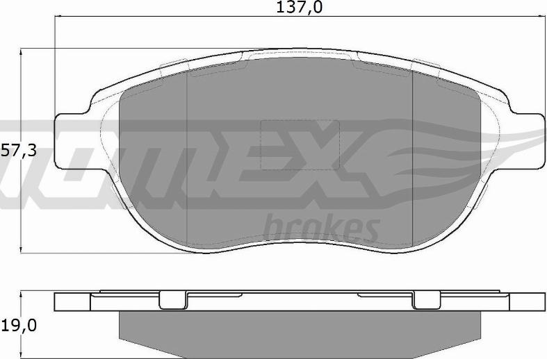 TOMEX brakes TX 13-42 - Set placute frana,frana disc aaoparts.ro