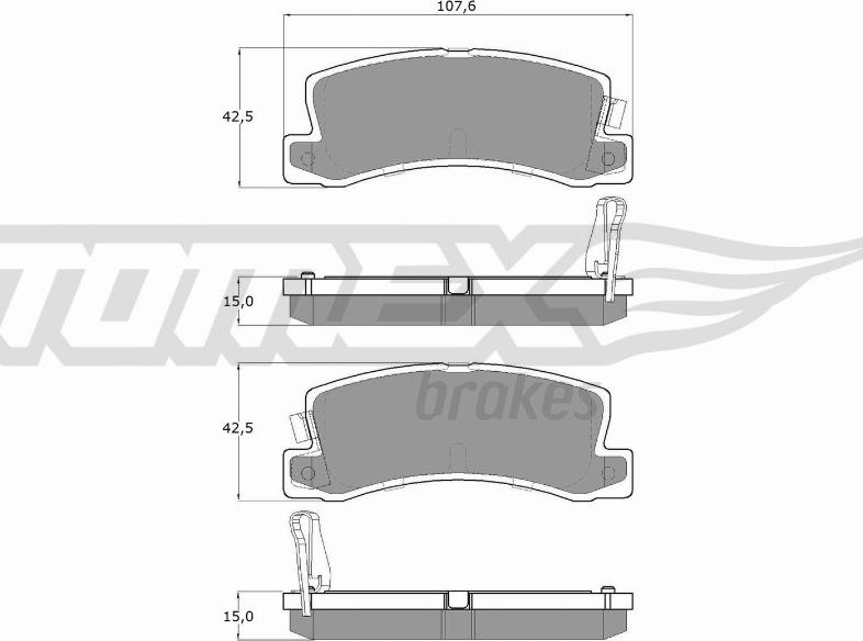 TOMEX brakes TX 13-66 - Set placute frana,frana disc aaoparts.ro