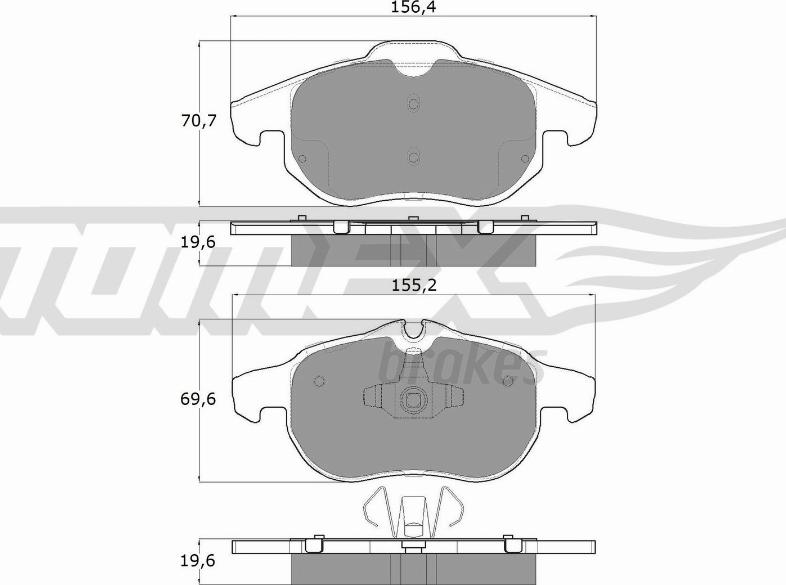 TOMEX brakes TX 13-04 - Set placute frana,frana disc aaoparts.ro