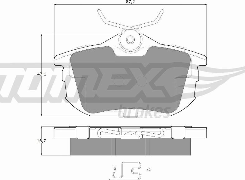 TOMEX brakes TX 13-07 - Set placute frana,frana disc aaoparts.ro