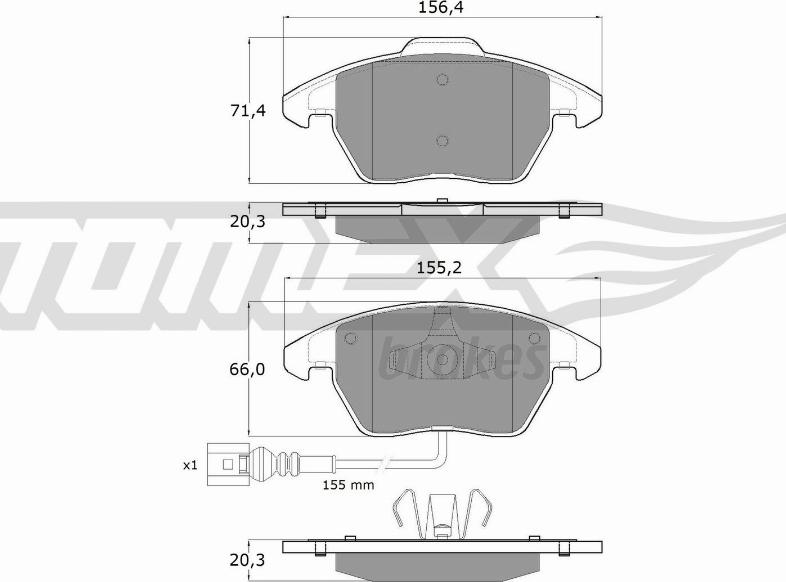 TOMEX brakes TX 13-11 - Set placute frana,frana disc aaoparts.ro