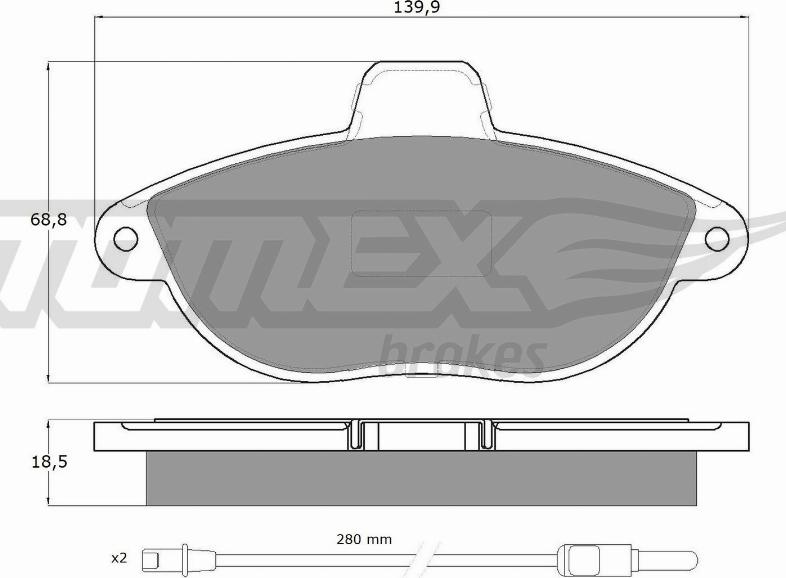 TOMEX brakes TX 13-35 - Set placute frana,frana disc aaoparts.ro