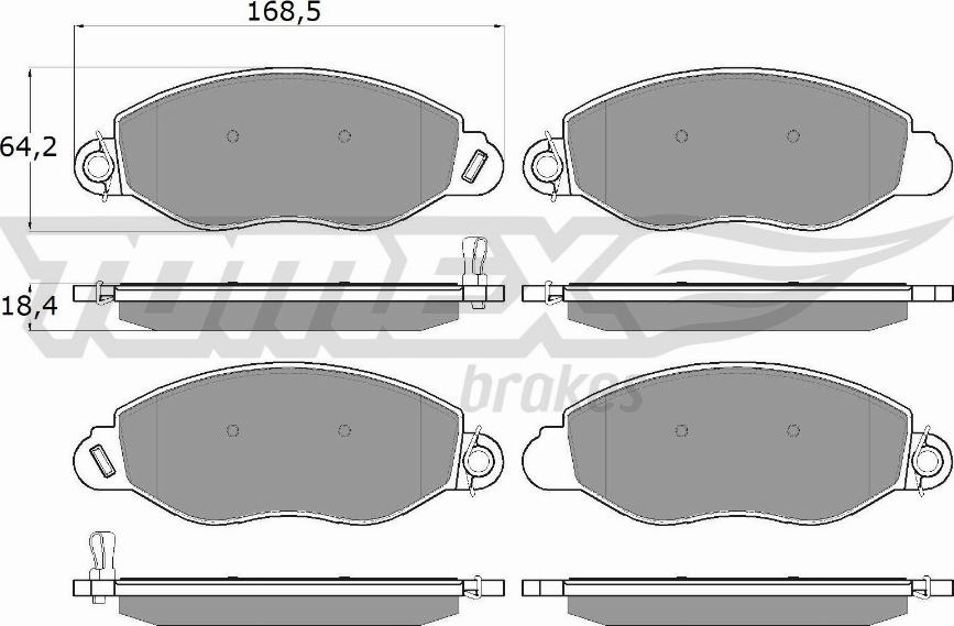 TOMEX brakes TX 12-61 - Set placute frana,frana disc aaoparts.ro