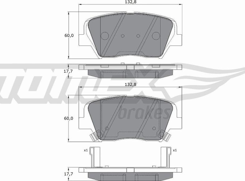 TOMEX brakes TX 17-46 - Set placute frana,frana disc aaoparts.ro
