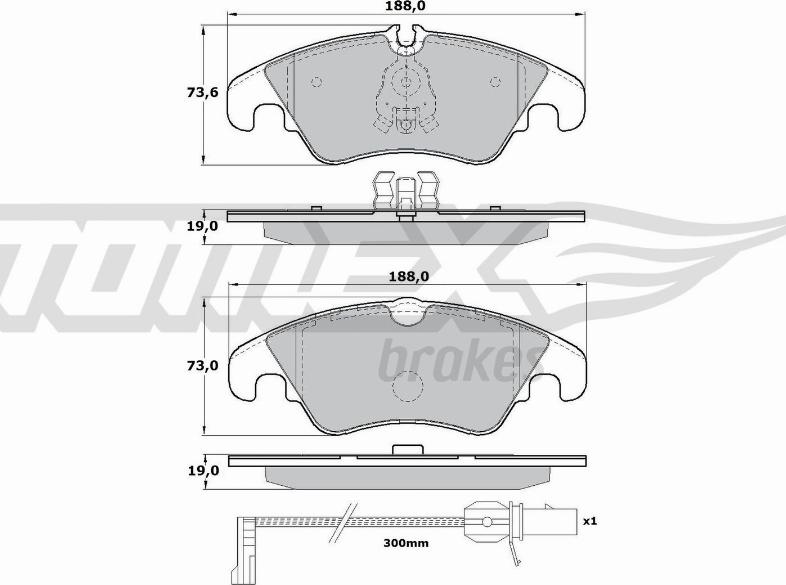TOMEX brakes TX 17-13 - Set placute frana,frana disc aaoparts.ro