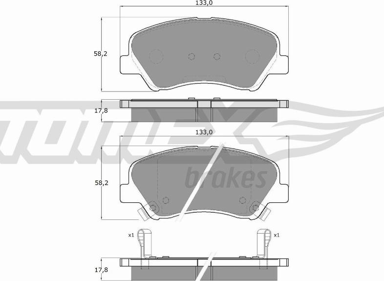 TOMEX brakes TX 17-85 - Set placute frana,frana disc aaoparts.ro