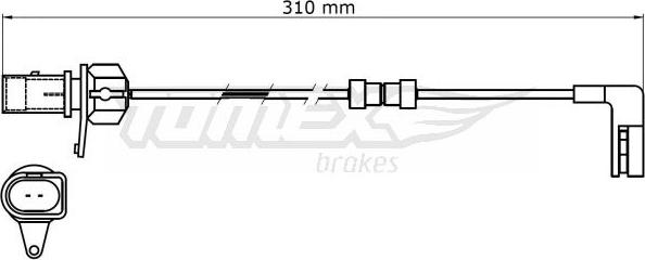 TOMEX brakes TX 31-39 - Senzor de avertizare,uzura placute de frana aaoparts.ro