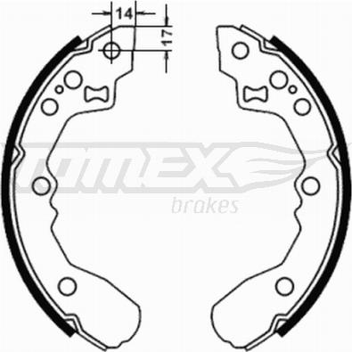 TOMEX brakes TX 21-78 - Set saboti frana aaoparts.ro