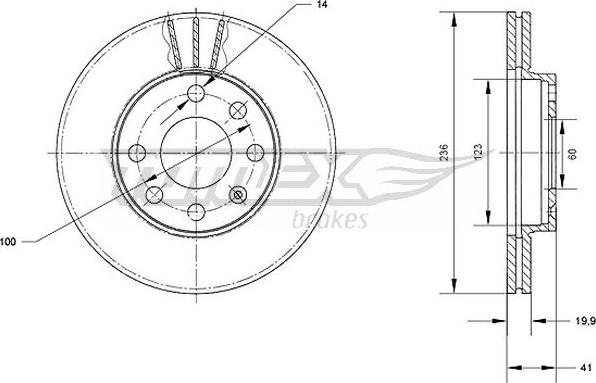 TOMEX brakes TX 70-08 - Disc frana aaoparts.ro