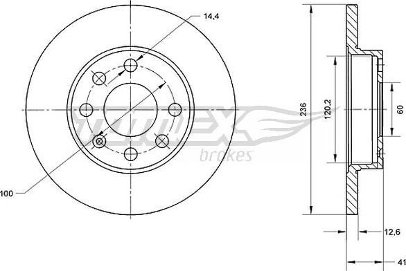 TOMEX brakes TX 70-28 - Disc frana aaoparts.ro
