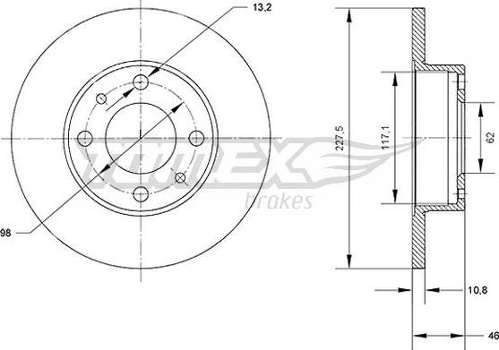 TOMEX brakes TX 71-16 - Disc frana aaoparts.ro