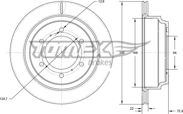 TOMEX brakes TX 73-88 - Disc frana aaoparts.ro
