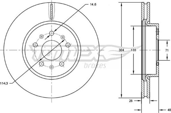 TOMEX brakes TX 72-93 - Disc frana aaoparts.ro
