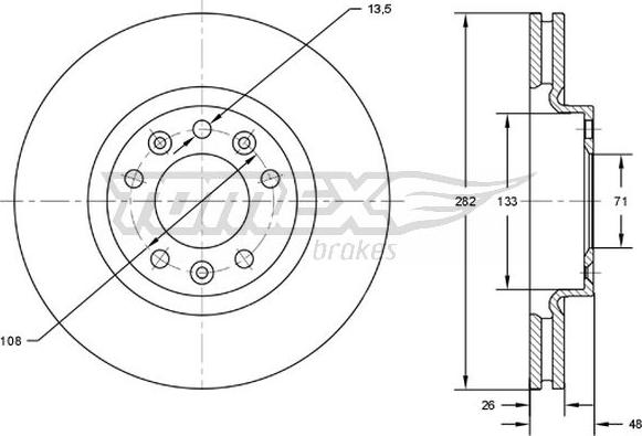 TOMEX brakes TX 72-24 - Disc frana aaoparts.ro